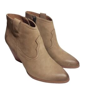 Frye Reina Booties in Ash Western Vibe Leather Sz 8.5M